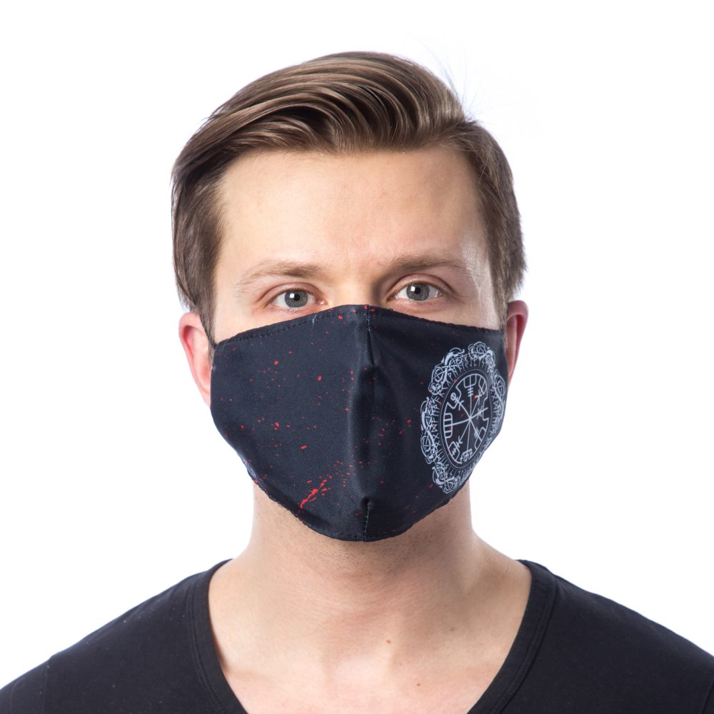 Poizen Industries - VIKING RUNE Masker - Mondkapje - Zwart